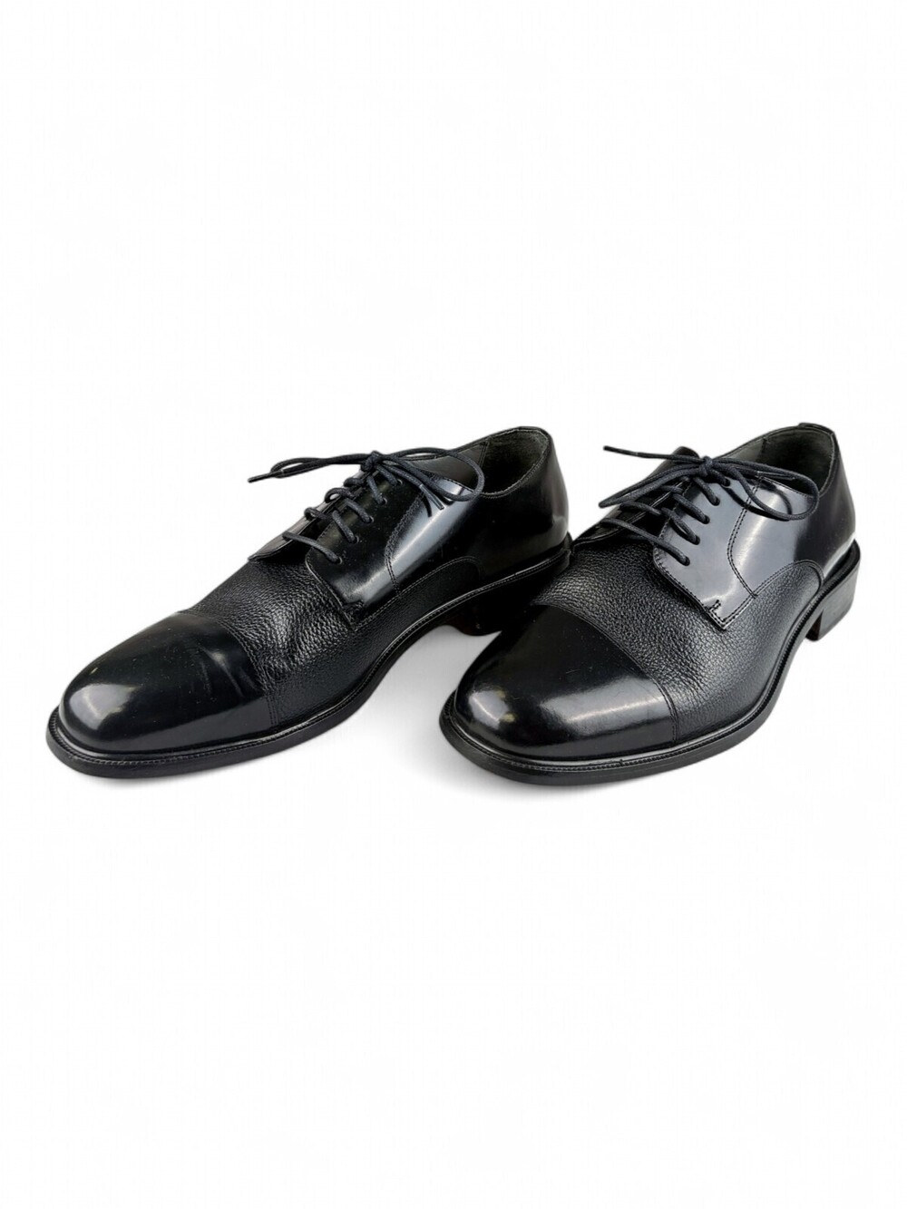Florsheim Men's Black Cap Toe Derby Oxfords - Size 12